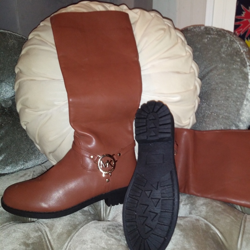 Michael Kors Womens Fulton Leather Brown Boots - Picture 5 of 7